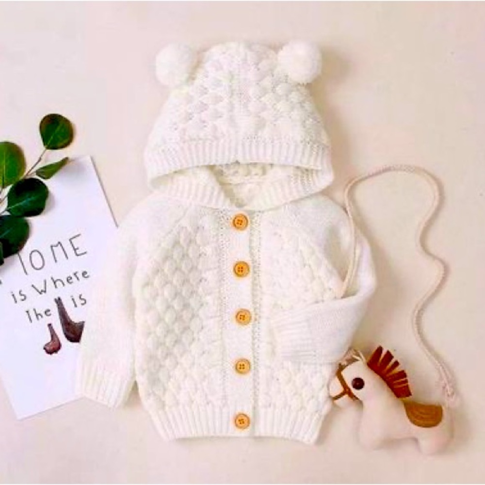 Cozy White Bear Sweater